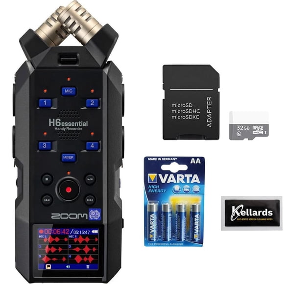 Grabadora de audio Kellards Zoom H6essential de 6 pistas y 32 bits