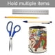 thumbnail image 5 of Los Archies-theme Cylinder Pen Holder Pencil Organizer with Flannel Lining PVC Leather Material Cardboard Base for study work 10*8CM, 5 of 6