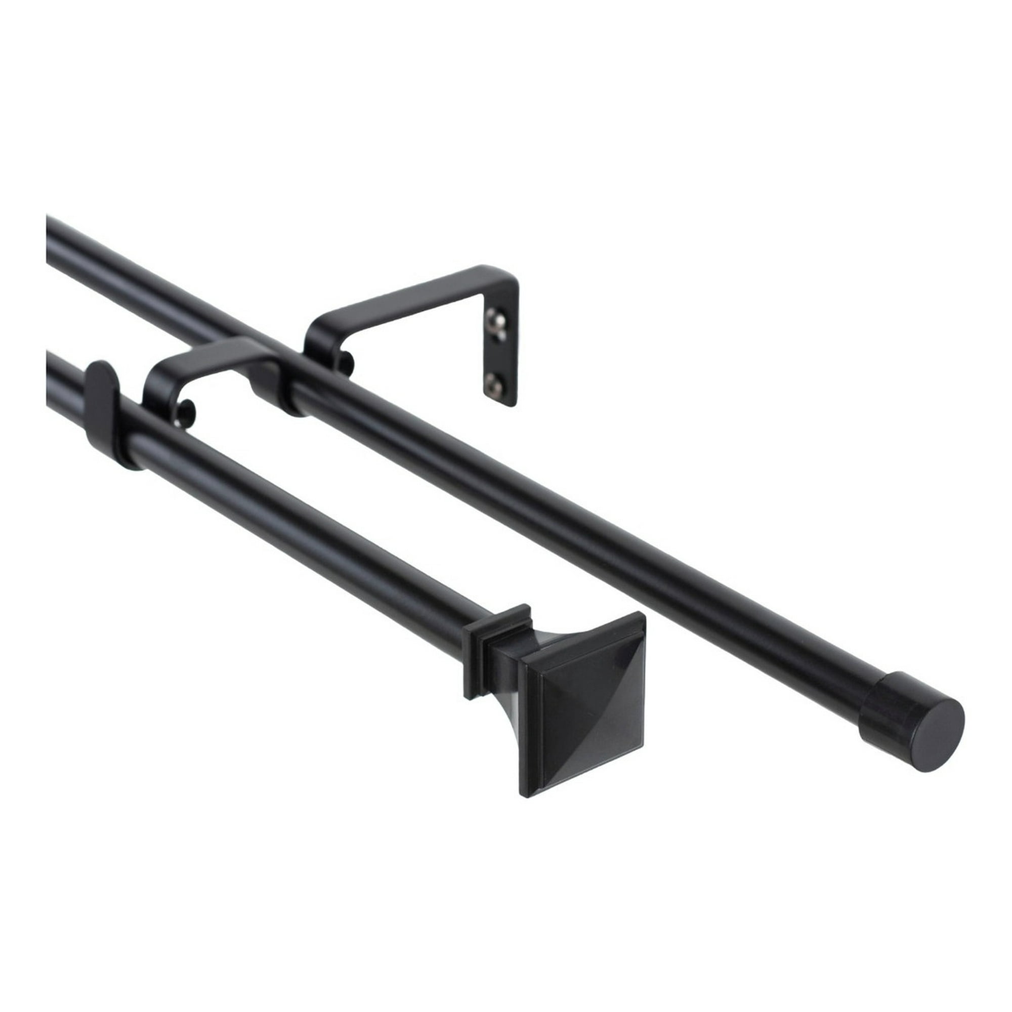 Metalhsa - Set Doble Extensible 200-250 Cm Color Negro Terminal Prisma