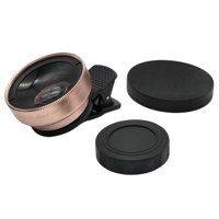 Magideal - Kit De Lentes Universales Para Teléfono, Kit De Lentes Portátiles Con Microlente Gran De 0, Con Bolsa De Almacenamiento, Sin Esquinas , Oro Rosa