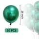 thumbnail image 2 of Globos Ztikug de látex metálico verde, 50 unidades, 25 cm, para fiestas, 2 of 6