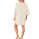 thumbnail image 3 of INSPIRE CHIC Conjunto de Salón de Punto Acanalado para Mujer Camiseta de Manga Corta Oversize y Pantalones Cortos de Cintura Alta Suave Conjunto de Verano 2XL Beige, 3 of 6