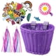 thumbnail image 4 of de con decoración de borlas tejida con almacenamiento frontal de ratán accesorios de hechos con , púrpura, 4 of 5