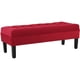 thumbnail image 1 of Banqueta Wood Capitone Felpa Rojo, 1 of 1