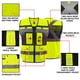 thumbnail image 3 of Chaleco de seguridad OPLERAI reflectante de alta visibilidad para hombre, amarillo, 3 of 7