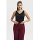 thumbnail image 1 of Polera Mujer Textura Recogido Negro, 1 of 4
