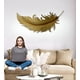 thumbnail image 2 of Decoración Creativa Pared Pluma Dorada Escultura Hogar Jhn, 2 of 3