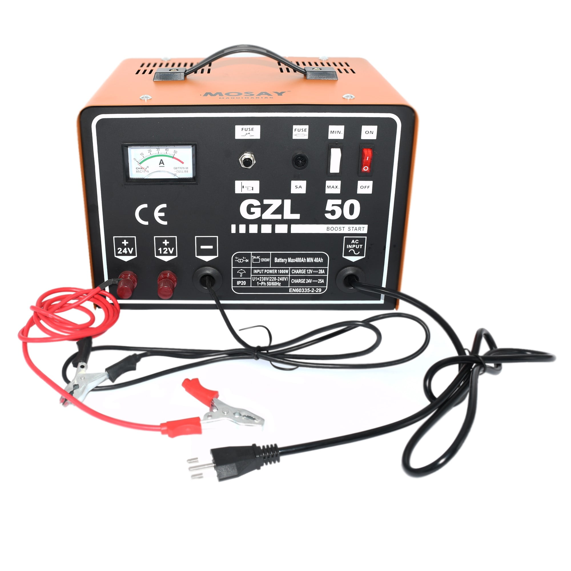 Cargador De Bateria 12v/24v Mosay Gzl 50