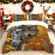 thumbnail image 1 of Qiulin Wolf Printed Duvet Cover Set Bedding Including Duvet Cover and Pillowcases Multi-Color Print Suitable for All Seasons Ideal for Home and Guest Room Use P, 1 of 1
