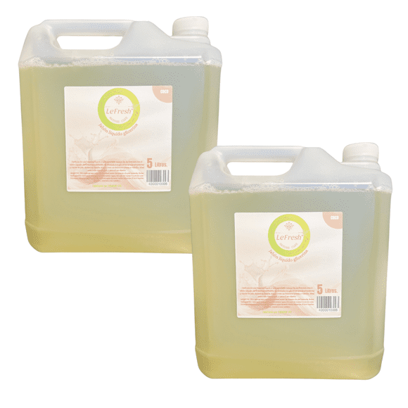 Jabón Líquido Le fresh Coco Crema Suavidad Tropical 5 Litros Pack 2 Unidades