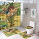 thumbnail image 1 of Ve Diego ve-theme 4-Piece Shower Curtain Set with Rugs, Waterproof Bathroom Decor Set Includes Bath Mat, U-Shaped Rug, Toilet Lid Cover and Curtain with Hooks, 1 of 6