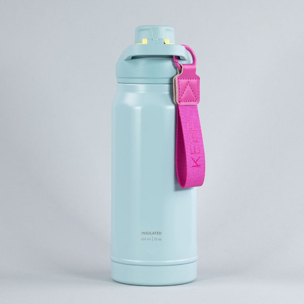 Botella Insulada Strap 650ml Flask Keep Celeste