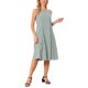 thumbnail image 4 of INSPIRE CHIC Vestidos sin mangas a cuadros para mujer, ajuste holgado casual, vestido midi de cuadros con bolsillos, atuendos de verano M Verde, 4 of 6