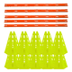 thumbnail image 1 of Set de 10 Conos Hexagonales 30 cm Con Orificio y 5 Barras 80 cm, 1 of 3