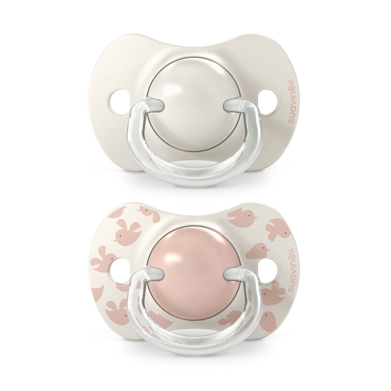 Suavinex - Chupete 6-18 Meses Fisiologico Silicona Birdies Rosa