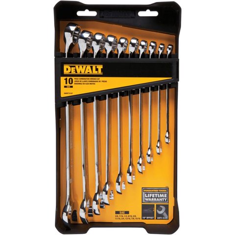 Dewalt - Juego De Llaves Combinadas Sae 10 Piezas