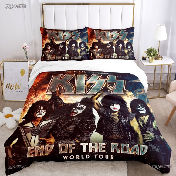 Kiss Band Rock Music All Season Duvet Cover Comforter Bedding set Soft Quilt Cover and Pillowcases