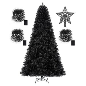 Árbol De Navidad Ktkde Negro Artificial De 2,3 M Con 1450 Puntas Y Más Detalles