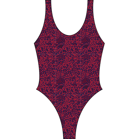 Samia - Traje De Baño Baywatch Animal Print Brillante