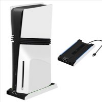 Soporte Vertical Y Ventilador De Enfriamiento Aaronmei Para Consola Playstation 5 Pro/Slim Negro Blanco
