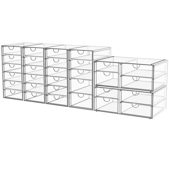 Organizador de maquillaje YFXCVSL de acrílico con 31 cajones, 68 x 25 x 18 cm