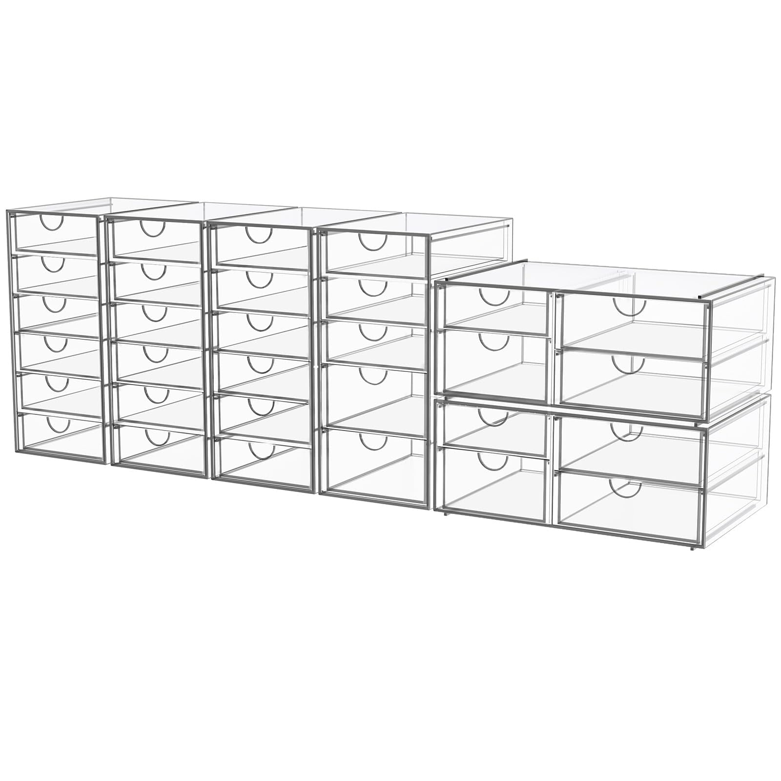 Organizador De Maquillaje Yfxcvsl De Acrílico Con 31 Cajones, 68 X 25 X 18 Cm