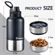 thumbnail image 2 of Botella de agua para perros Cibaabo 950 ml con 2 tazones aislados, 2 of 6