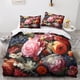 thumbnail image 2 of Funda nórdica de 3 piezas con flores coloridas, juego de ropa de cama 3D con funda de edredón de arte botánico, funda de edredón de microfibra suave, con fundas de almohada, con cremallera p, 2 of 3