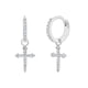 thumbnail image 1 of Argollas de Plata 925 certificada con Cruz y Circones | Joya de Protección y Fe para niñas y adolesc, 1 of 6
