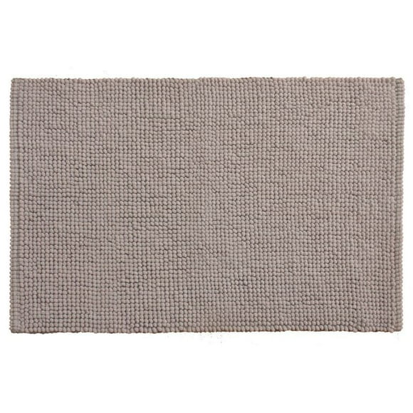 Piso Baño Pompom Spa Gris 37x18cm Algodón