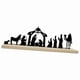 thumbnail image 2 of Nacimiento De Metal Con Base De Madera Para Repisa De Chimenea, Decoración Navideña, 2 of 5