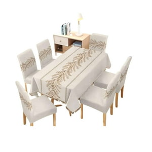 Teng Fei - Juego Mantel Más 6 Fundas De Silla Para Comedor 140X220 Cm