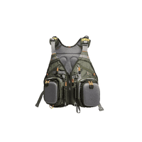 Genérico - Chaleco De Pesca Ajustable De Malla Con Mochila Talla Estándar, Verde