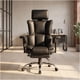 thumbnail image 1 of Silla Oficina Ejecutiva Ergonómica Reclinable Con Reposapiés Negro Cuero Sintético, 1 of 8