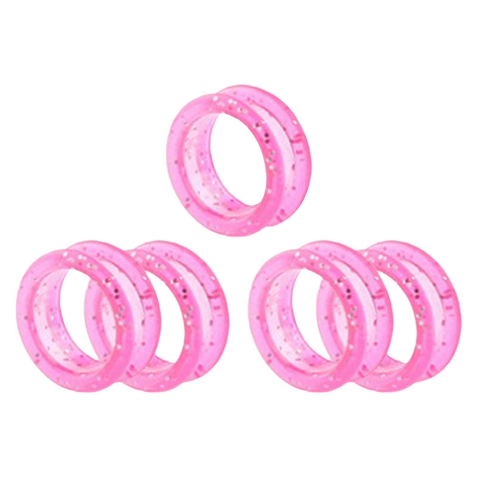 Ioensy - 5X Tijeras Tijeras Anillos De Dedo Suaves Para Tijeras De Pelo Estilo Rosa