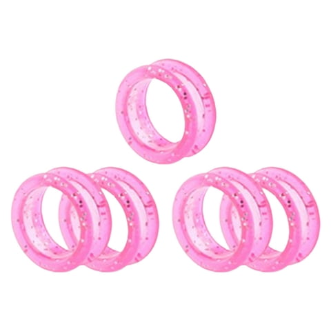 Ioensy - 5X Tijeras Tijeras Anillos De Dedo Suaves Para Tijeras De Pelo Estilo Rosa