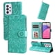 thumbnail image 1 of Funda tipo cartera FOXDOCK para Samsung Galaxy A33 5G , diseño girasol en relieve, cuero PU, cierre magnético, soporte y tarjetero, 1 of 5