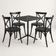 thumbnail image 1 of Mesa restaurant 80x80 Polipropileno + 4 Sillas Crossback Danubio - Negra, 1 of 9