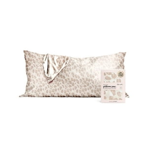 Funda De Almohada Kitsch De Satén Tamaño Queen, 50 X 90 Cm, Estampado De Leopardo