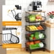 thumbnail image 2 of Cesta para frutas y verduras Gsiekare de 5 niveles, apilable con ruedas, 2 of 7