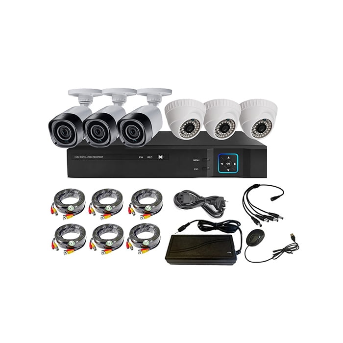 Vipa - Kit 6 Cámaras De Seguridad Mixto Hd 1mp - M60l