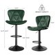 thumbnail image 2 of Taburetes de barra Nalupatio juego de 2 ajustables verdes giratorios, 2 of 7