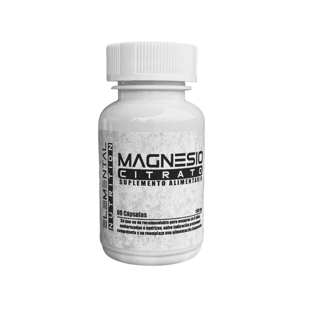Elemental Nutrition - Citrato De Magnesio - 500 Mg - 60 Porciones