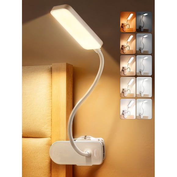 Lámpara con clip ReinHoo de 48 LED, 450 lm, 9 niveles de brillo + 5 colores, 4000 mAh