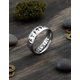 thumbnail image 3 of Anillo de Titanio Vikingo Vegvisir Brujula Hombre, 3 of 3