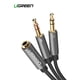 thumbnail image 2 of Cable De Audio Splitter H/2m Estereo Jack 3.5mm/2jack 3.5mm 20cm Negro Trenzado Ugreen Av140, 2 of 2