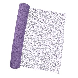 Magideal - Envoltorio Floral De Malla De Jacquard, Adorno Creativo, Papel De Regalo De Flores, Bricolaje Para Suministros De Floristería Para Bodas, Regalos De Púrpura Claro
