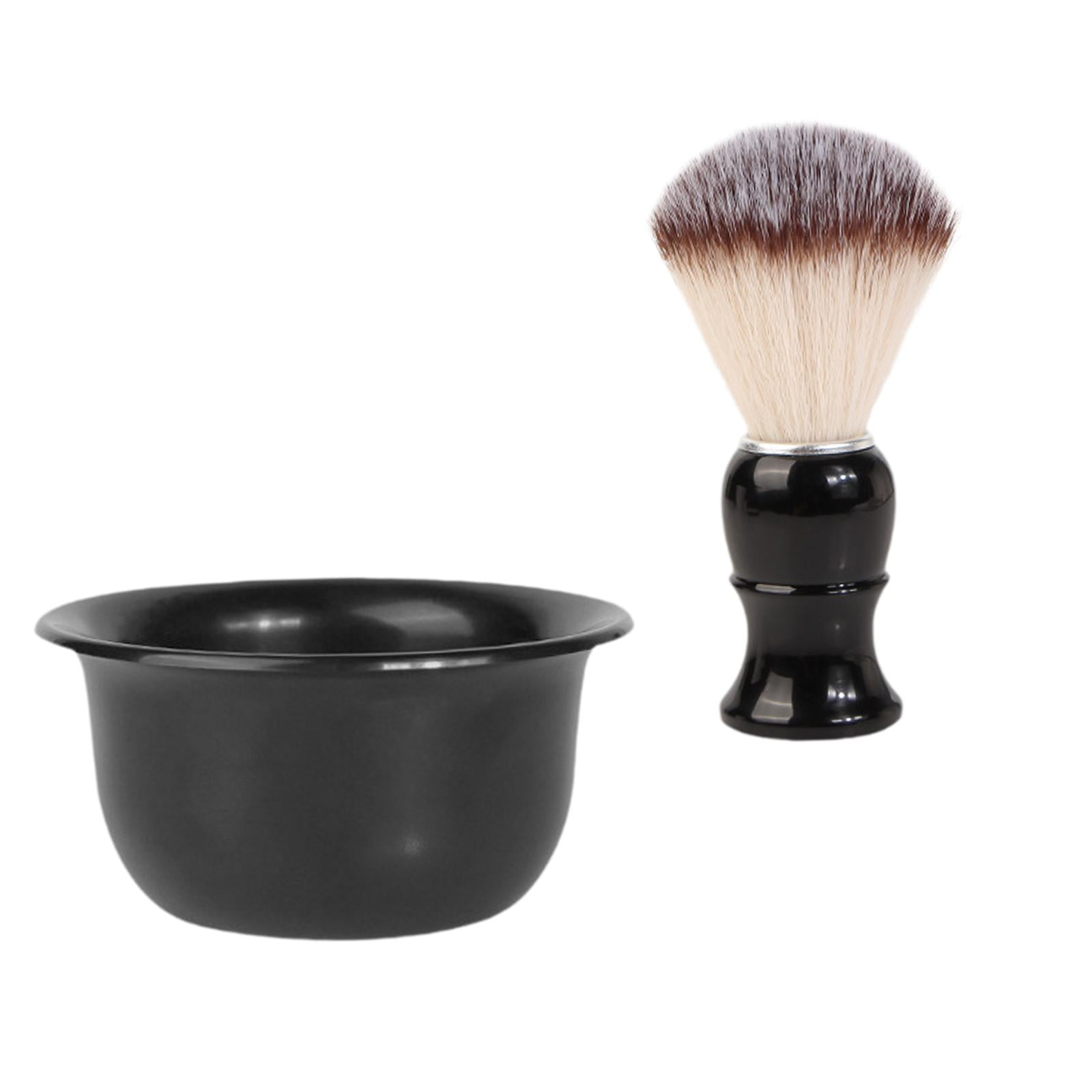 Magideal - Brocha De Afeitar Para Hombres Brocha De Afeitar Crema De Afeitar De Espuma Rica Y Rápida Brocha De Afeitar Para Bigote Para Hombres Cuenco De Afeitar