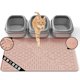 thumbnail image 1 of Alfombra para arena de gato OHMO 95 × 64 cm de silicona color coral, 1 of 8