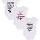 thumbnail image 1 of 3pcs Creative Rompers - Infant Toddler Personalized Letter Print Short Sleeve Jumpsuit, Perfect For Newborn Birth Gift & Photoshoot, 1 of 5